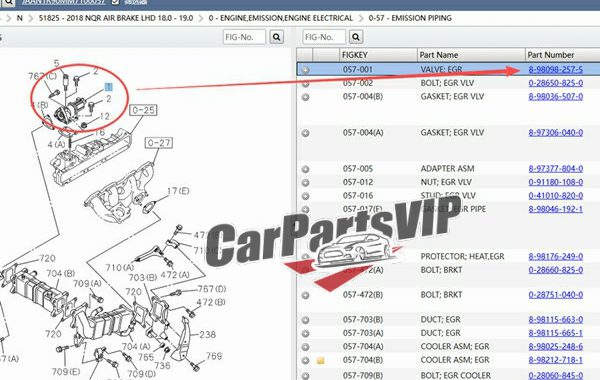 Isuzu 8-98098257-5, Isuzu EGR Valve, 4HK1 Engine EGR Valve, Electronic EGR Valve Isuzu, Isuzu OE EGR Valve, Isuzu 8-98098257-5 EGR valve, Genuine OE EGR valve for 4HK1 engine